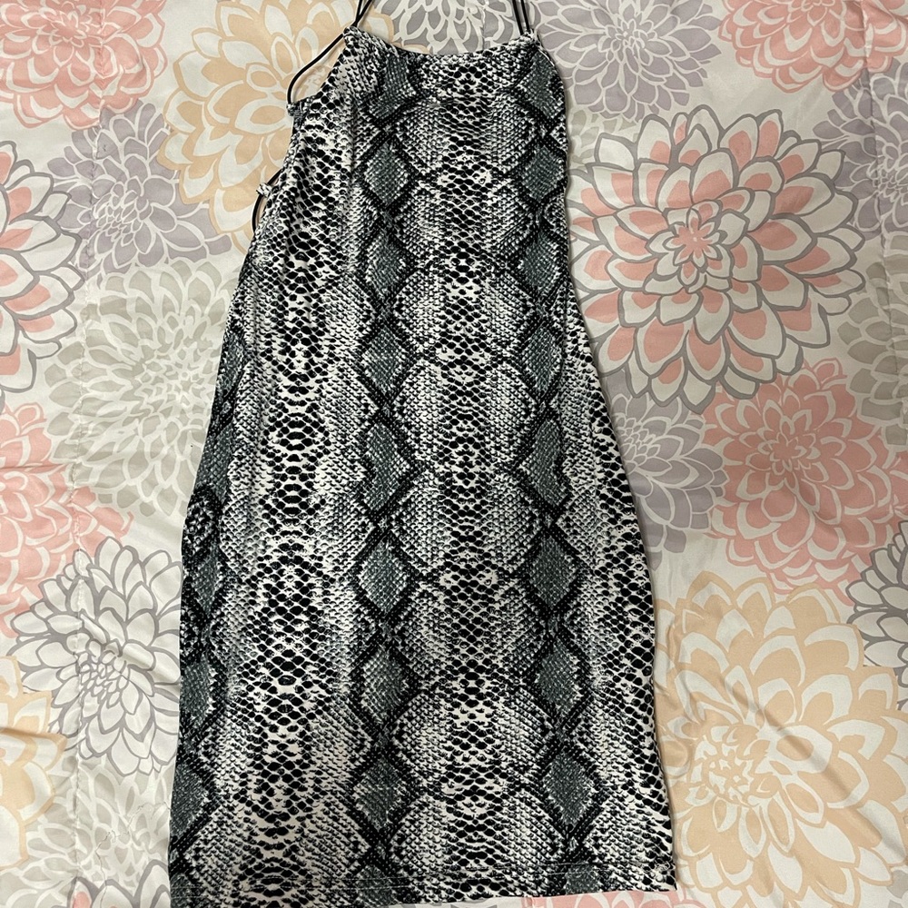 Snake skin tight dress